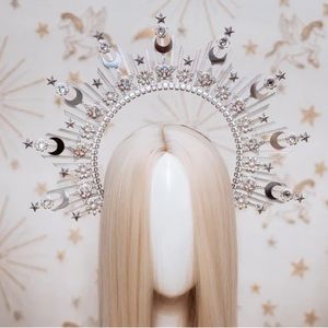Moon and stars halo headdress